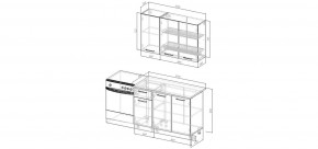 Кухонный гарнитур Санторини 1200 (Стол. 26мм) в Асбесте - asbest.mebel24.online | фото 2