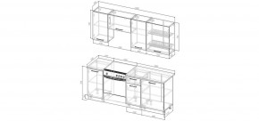 Кухонный гарнитур Санторини 2000 (Стол. 38мм) в Асбесте - asbest.mebel24.online | фото 2