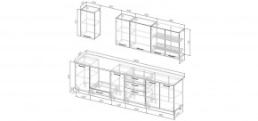Кухонный гарнитур Санторини 2800 (Стол. 38мм) в Асбесте - asbest.mebel24.online | фото 2
