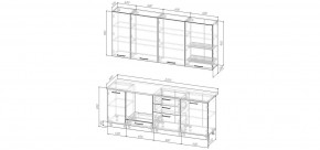 Кухонный гарнитур Смоки 2200 h950 (Стол. 38 мм) в Асбесте - asbest.mebel24.online | фото 2