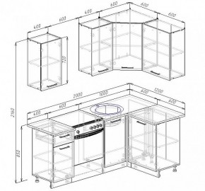 Кухонный гарнитур угловой Бланка 2000х1200 (Стол. 38мм) в Асбесте - asbest.mebel24.online | фото 2