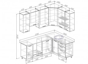 Кухонный гарнитур угловой Дели 2200*1600 (Стол. 26мм) в Асбесте - asbest.mebel24.online | фото 2