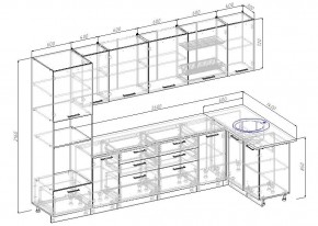 Кухонный гарнитур угловой Графика 3200х1400 (Стол. 26мм) в Асбесте - asbest.mebel24.online | фото 2