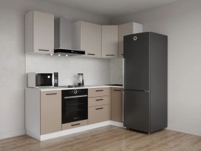 Кухонный гарнитур угловой Каппучино 2200*1000 (Стол. 26мм) в Асбесте - asbest.mebel24.online | фото
