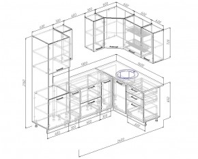 Кухонный гарнитур угловой Капри 2400х1600 (Стол. 26мм) в Асбесте - asbest.mebel24.online | фото 2