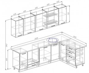 Кухонный гарнитур угловой Латте 2600х1600 (Стол. 38мм) в Асбесте - asbest.mebel24.online | фото 2