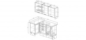 Кухонный гарнитур угловой Санторини 1000*1800 (Стол. 38мм) в Асбесте - asbest.mebel24.online | фото 2