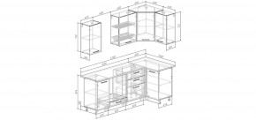 Кухонный гарнитур угловой Санторини 2200*1000 (Стол. 38мм) в Асбесте - asbest.mebel24.online | фото 2