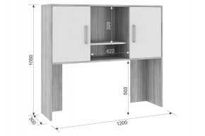 ЛАЙТ 2 Надстройка стола компьютерного (1200) в Асбесте - asbest.mebel24.online | фото 2