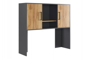ЛАЙТ 2 Надстройка стола компьютерного (1200) графит в Асбесте - asbest.mebel24.online | фото
