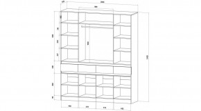 ЛЕНОРА Спальный гарнитур (модульный) графит в Асбесте - asbest.mebel24.online | фото 9