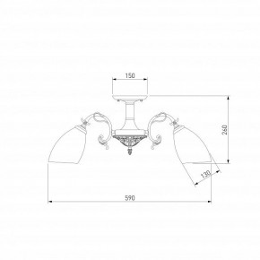 Люстра на штанге Eurosvet Ariele 22010/5 античная бронза в Асбесте - asbest.mebel24.online | фото 3