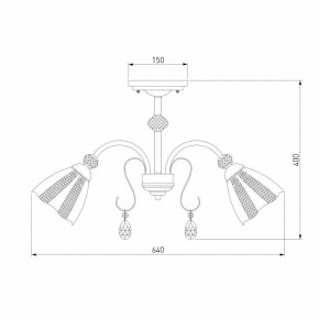 Люстра на штанге Eurosvet Floranse 30155/5 античная бронза в Асбесте - asbest.mebel24.online | фото 3
