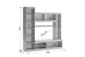 МАКСИ К1 Стенка для гостиной дуб сонома/белое дерево в Асбесте - asbest.mebel24.online | фото 1