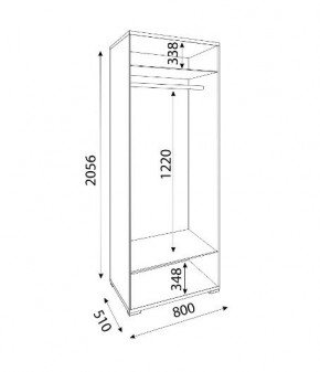 Мармарис (гостиная) М01 Шкаф (2 двери) в Асбесте - asbest.mebel24.online | фото 2