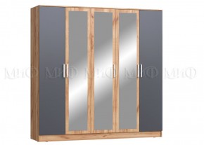 МАРТИНА СГ Шкаф для одежды 5-дверный (графит) в Асбесте - asbest.mebel24.online | фото