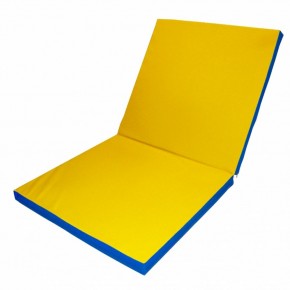 Мат гимнастический 2х1х0,1м складной цв. синий-желтый в Асбесте - asbest.mebel24.online | фото