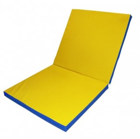 Мат гимнастический 2х1х0,05м складной цв. синий-желтый в Асбесте - asbest.mebel24.online | фото