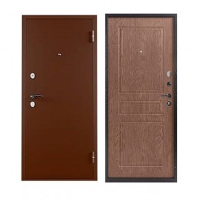 Металлическая дверь ТИТАН (МЕТАЛЛ-ПАНЕЛЬ) 2050*960/ПРАВАЯ (Медный Антик/Лесной орех) в Асбесте - asbest.mebel24.online | фото