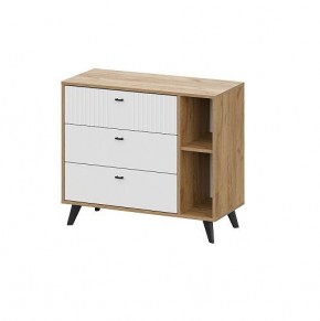 МИЛАН Комод 3 ящика (Белый матовый) в Асбесте - asbest.mebel24.online | фото