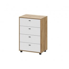 МИЛАН Комод 4 ящика (Белый матовый) в Асбесте - asbest.mebel24.online | фото