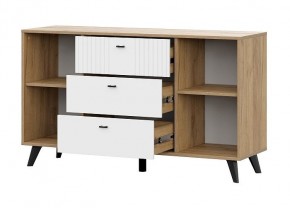 МИЛАН Спальня (Дуб Золотой/Белый матовый) в Асбесте - asbest.mebel24.online | фото 15