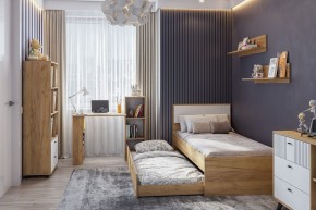 МИЛАН Спальня (Дуб Золотой/Белый матовый) в Асбесте - asbest.mebel24.online | фото 46