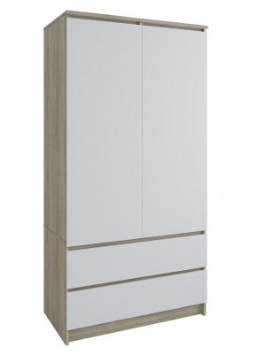 МОРИ МШ 900.1 Шкаф с 2-мя дв. и 2-мя ящ. (Дуб Сонома/Белый) в Асбесте - asbest.mebel24.online | фото