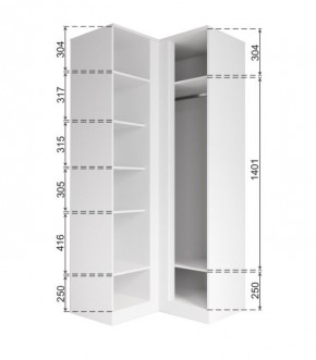 МОРИ МШУ 960.1 Шкаф угловой (белый) в Асбесте - asbest.mebel24.online | фото 3