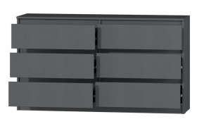 МС "Хилтон" Комод №5 1400 (6 ящ.) графит в Асбесте - asbest.mebel24.online | фото 3