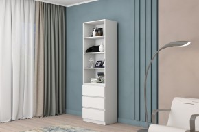МС "Хилтон" Стеллаж (Белый текстурный) в Асбесте - asbest.mebel24.online | фото