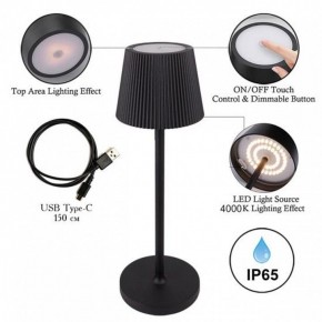 Настольная лампа декоративная Arte Lamp Fuyue A1616LT-1BK в Асбесте - asbest.mebel24.online | фото 3