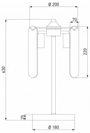 Настольная лампа декоративная Eurosvet Claire 01170/3 золото в Асбесте - asbest.mebel24.online | фото 3