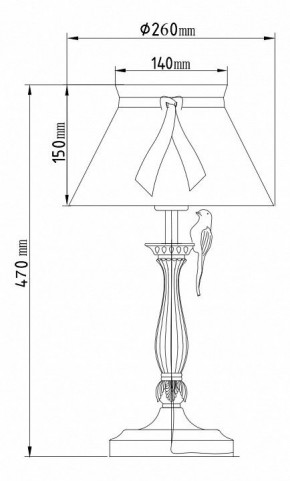 Настольная лампа декоративная Maytoni Bird ARM013-11-W в Асбесте - asbest.mebel24.online | фото 5