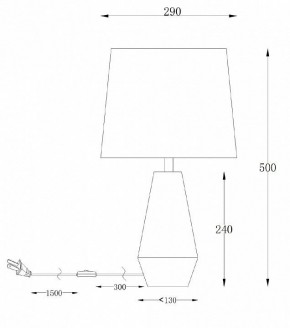 Настольная лампа декоративная Maytoni Calvin Table Z181-TL-01-B в Асбесте - asbest.mebel24.online | фото 2