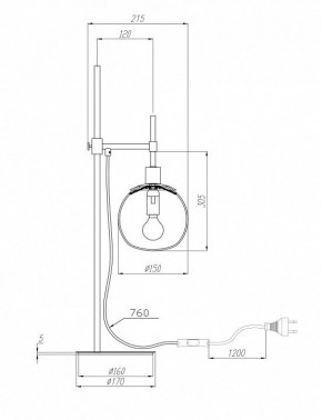 Настольная лампа декоративная Maytoni Erich MOD221-TL-01-N в Асбесте - asbest.mebel24.online | фото 3