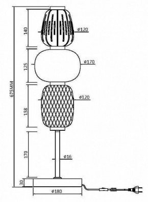 Настольная лампа декоративная Maytoni Pattern MOD267TL-L28CH3K в Асбесте - asbest.mebel24.online | фото 4