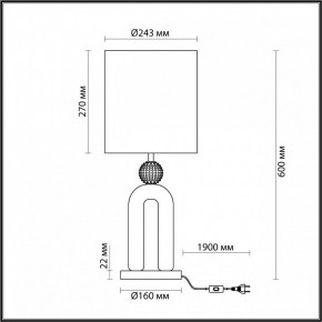 Настольная лампа декоративная Odeon Light Bagel 5410/1T в Асбесте - asbest.mebel24.online | фото 4