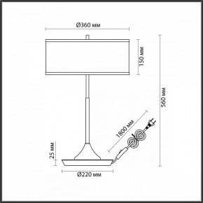 Настольная лампа декоративная Odeon Light Bergi 5064/2T в Асбесте - asbest.mebel24.online | фото 8