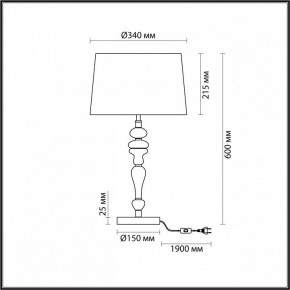 Настольная лампа декоративная Odeon Light Homi 5040/1T в Асбесте - asbest.mebel24.online | фото 4