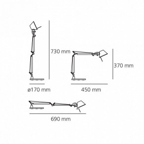 Настольная лампа офисная Artemide  0011860A в Асбесте - asbest.mebel24.online | фото