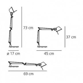 Настольная лампа офисная Artemide  A001300 в Асбесте - asbest.mebel24.online | фото