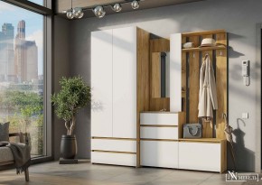 НЕКСТ 1 Вешалка с зеркалом + Шкаф 2-х ств. с ящиками в Асбесте - asbest.mebel24.online | фото