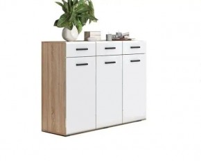 Нэнси New Комод ЛДСП (3д+3ящ) Белый глянец/Сонома в Асбесте - asbest.mebel24.online | фото