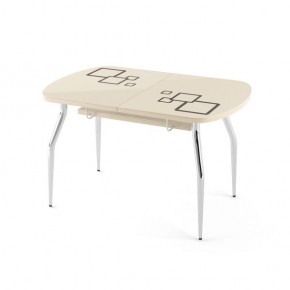 Обеденный раздвижной стол Бриз с фотопечатью Лайм R156 в Асбесте - asbest.mebel24.online | фото 3