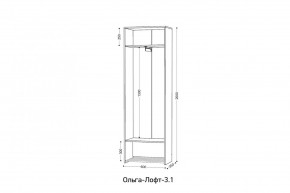 ОЛЬГА-ЛОФТ 3.1 Шкаф 2-х створчатый с зеркалом в Асбесте - asbest.mebel24.online | фото 2