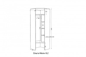 ОЛЬГА-МИЛК 9.2 Шкаф угловой с зеркалом в Асбесте - asbest.mebel24.online | фото 2