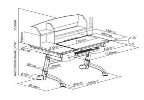 Парта-трансофрмер Amare II Blue + ящик + SST3 Blue в Асбесте - asbest.mebel24.online | фото 7