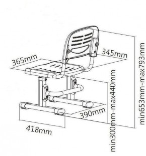 Парта-трансофрмер Amare II Blue + ящик + SST3 Blue в Асбесте - asbest.mebel24.online | фото 8