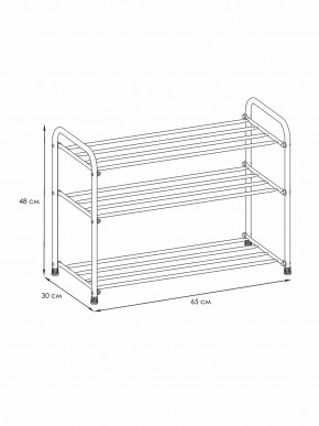ПДОА23 Ч Подставка для обуви "Альфа 23" Черный в Асбесте - asbest.mebel24.online | фото 3